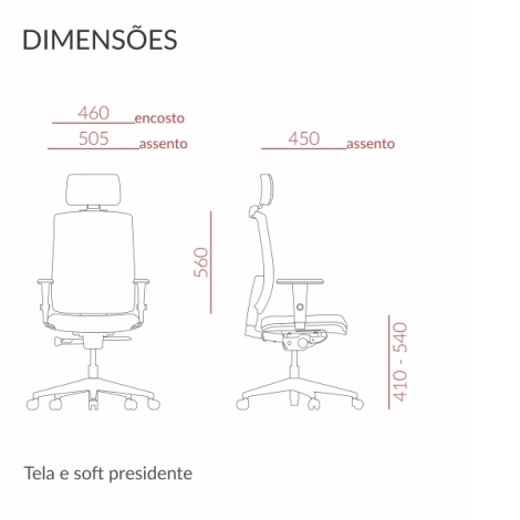 Cadeira Presidente Brizza Soft